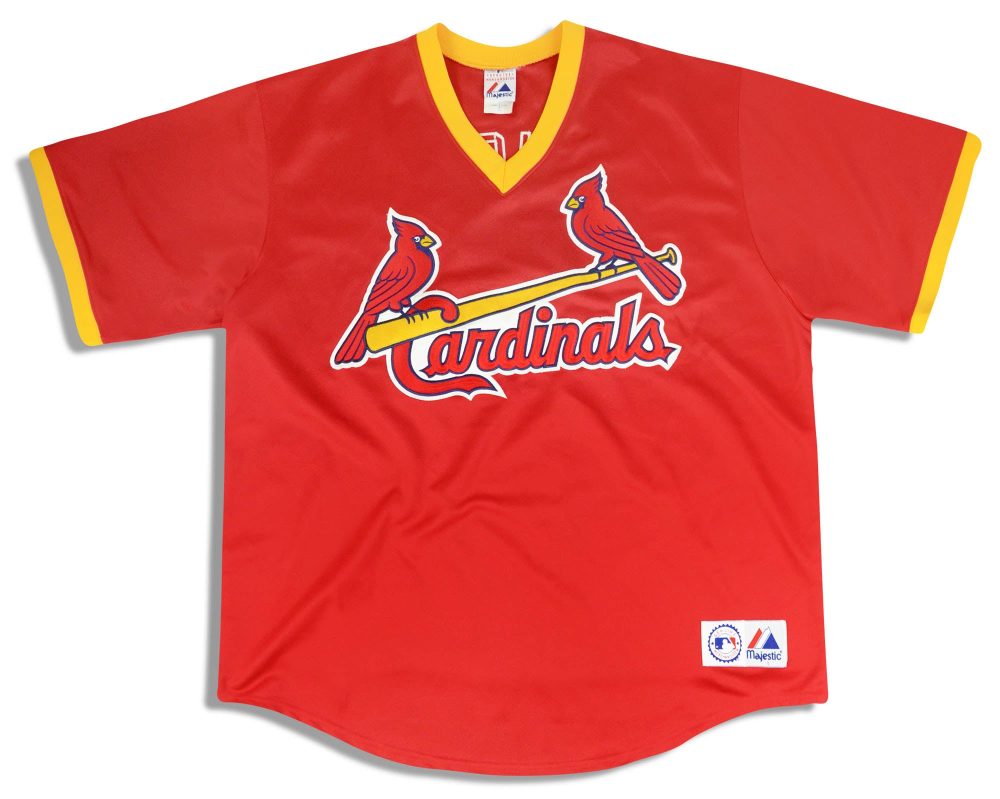 2000's ST. LOUIS CARDINALS PUJOLS #5 MAJESTIC BATTING PRACTICE JERSEY XXL 1 slctr0001 front