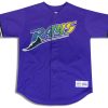 1998-00 TAMPA BAY RAYS MAJESTIC PRACTICE JERSEY L 3 tbrtr9801 front 1