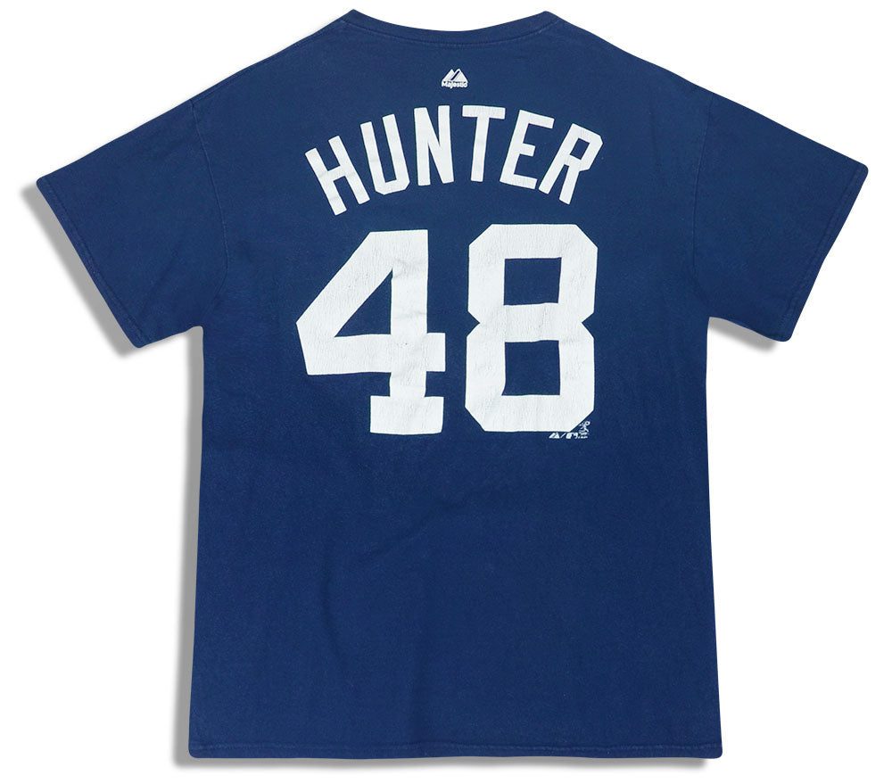 2013-14 DETROIT TIGERS HUNTER #48 MAJESTIC TEE M 2 tigts1303 back