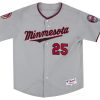 2010 MINNESOTA TWINS THOME #25 AUTHENTIC MAJESTIC JERSEY (AWAY) XXL 5 twia1001 front
