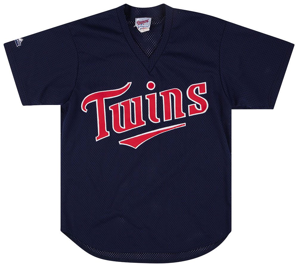 1990's MINNESOTA TWINS MAJESTIC DIAMOND COLLECTION PRACTICE JERSEY XL 1 twitr9001 front
