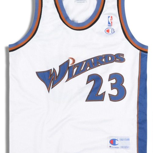 2001-03 WASHINGTON WIZARDS JORDAN #23 CHAMPION JERSEY (HOME) L