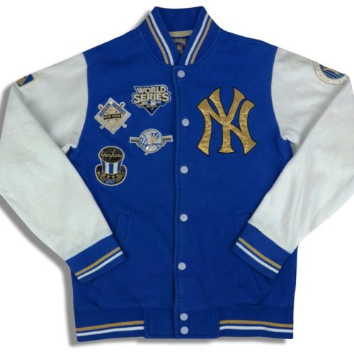 2009 NEW YORK YANKEES MAJESTIC COOPERSTOWN COLLECTION WORLD SERIES VARSITY JACKET XS